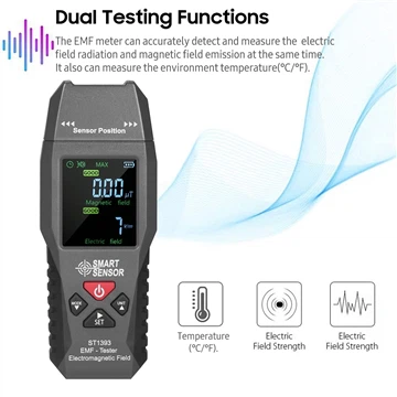 Vyvíjame jeden digitálny LCD merač EMF Detektor elektromagnetického poľa EMF ...